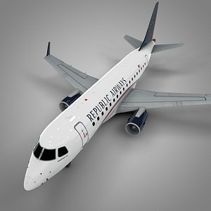 3D republic airways embraer170 l391