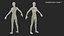 3D Mannequin Female Black Rigged for Maya
