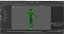 3D Mannequin Female Black Rigged for Maya