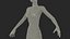 3D Mannequin Female Black Rigged for Maya
