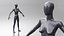 3D Mannequin Female Black Rigged for Maya