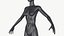 3D Mannequin Female Black Rigged for Maya
