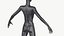 3D Mannequin Female Black Rigged for Maya