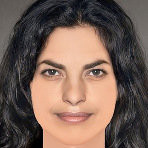 Sarita Choudhury Head - No Hair - Low poly head for game model