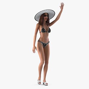 bikini girl rigged model
