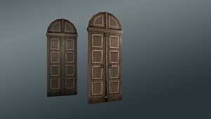 wooden door detailing 3D