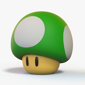 3D Super Mario Green Mushroom model