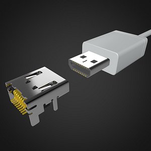 3D micro hdmi connector