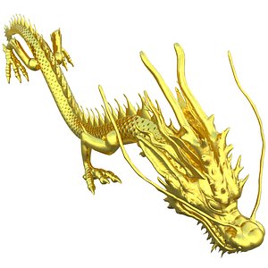 Chinese golden Dragon rigged