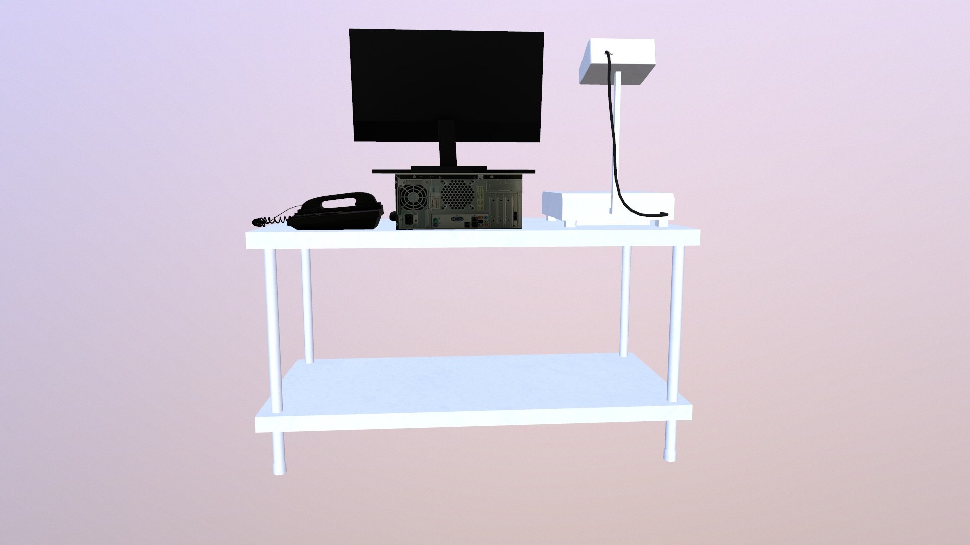 Industry Computer Table 3D Model - TurboSquid 2323107