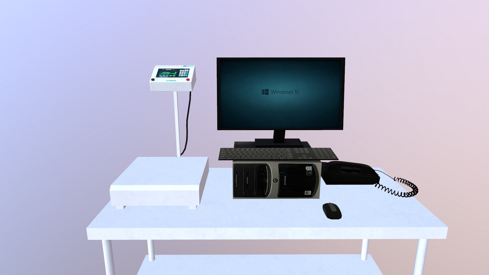 Industry Computer Table 3D Model - TurboSquid 2323107