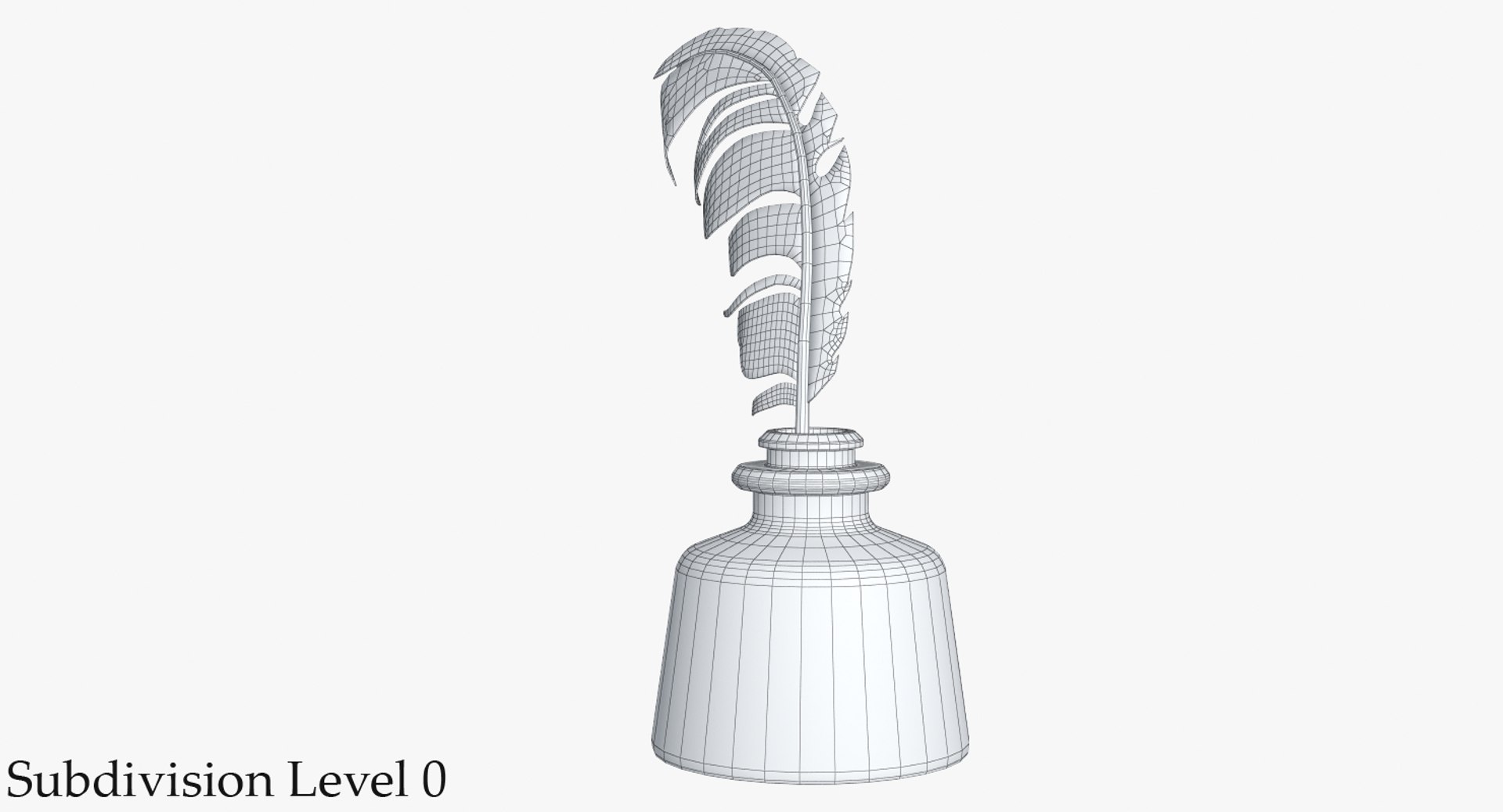 3D model inkwell quill - TurboSquid 1274949