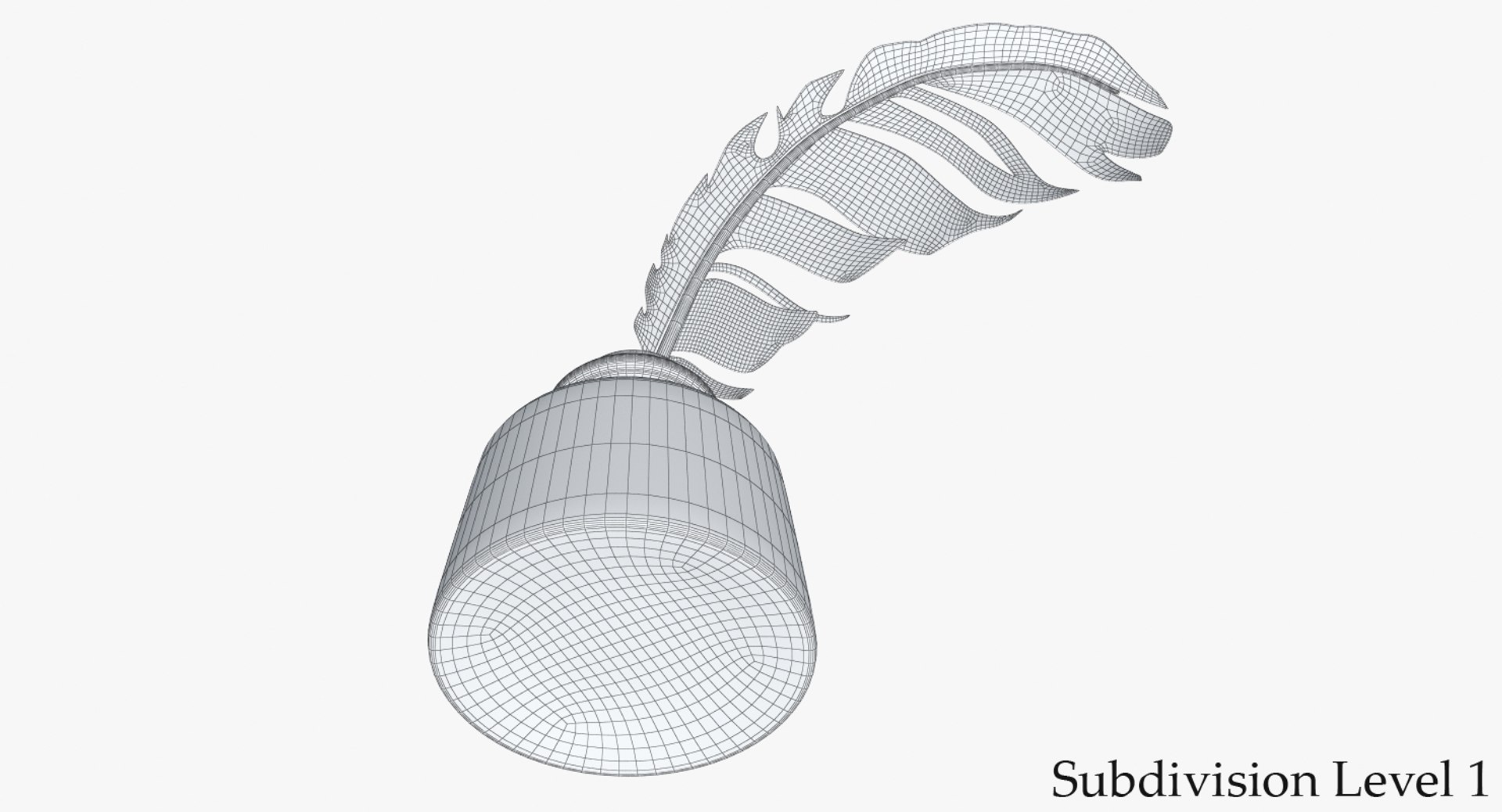 3D model inkwell quill - TurboSquid 1274949