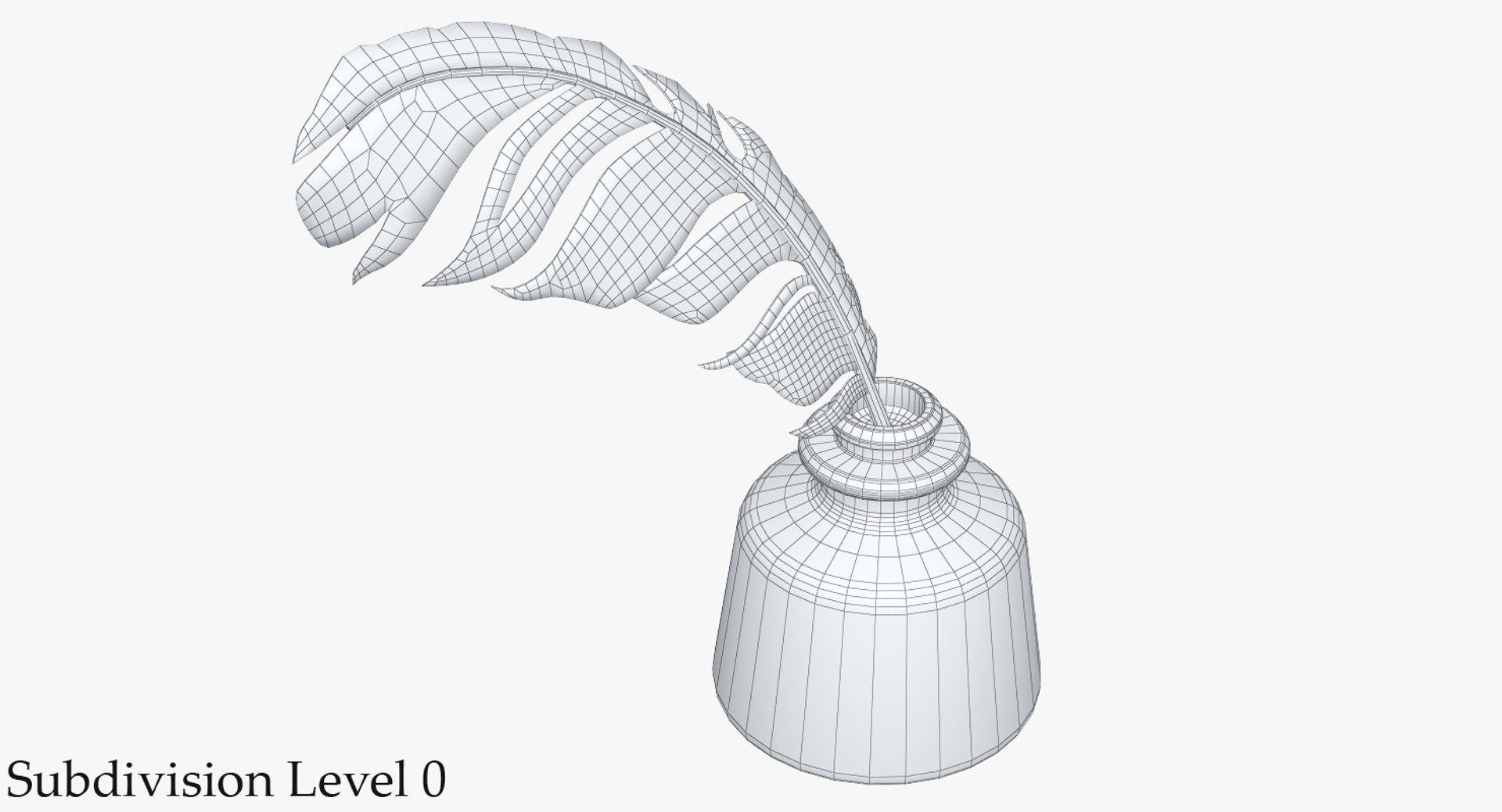 3D model inkwell quill - TurboSquid 1274949