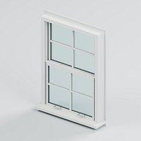 Traditional Double Hung Sash Window with Locks and Sill