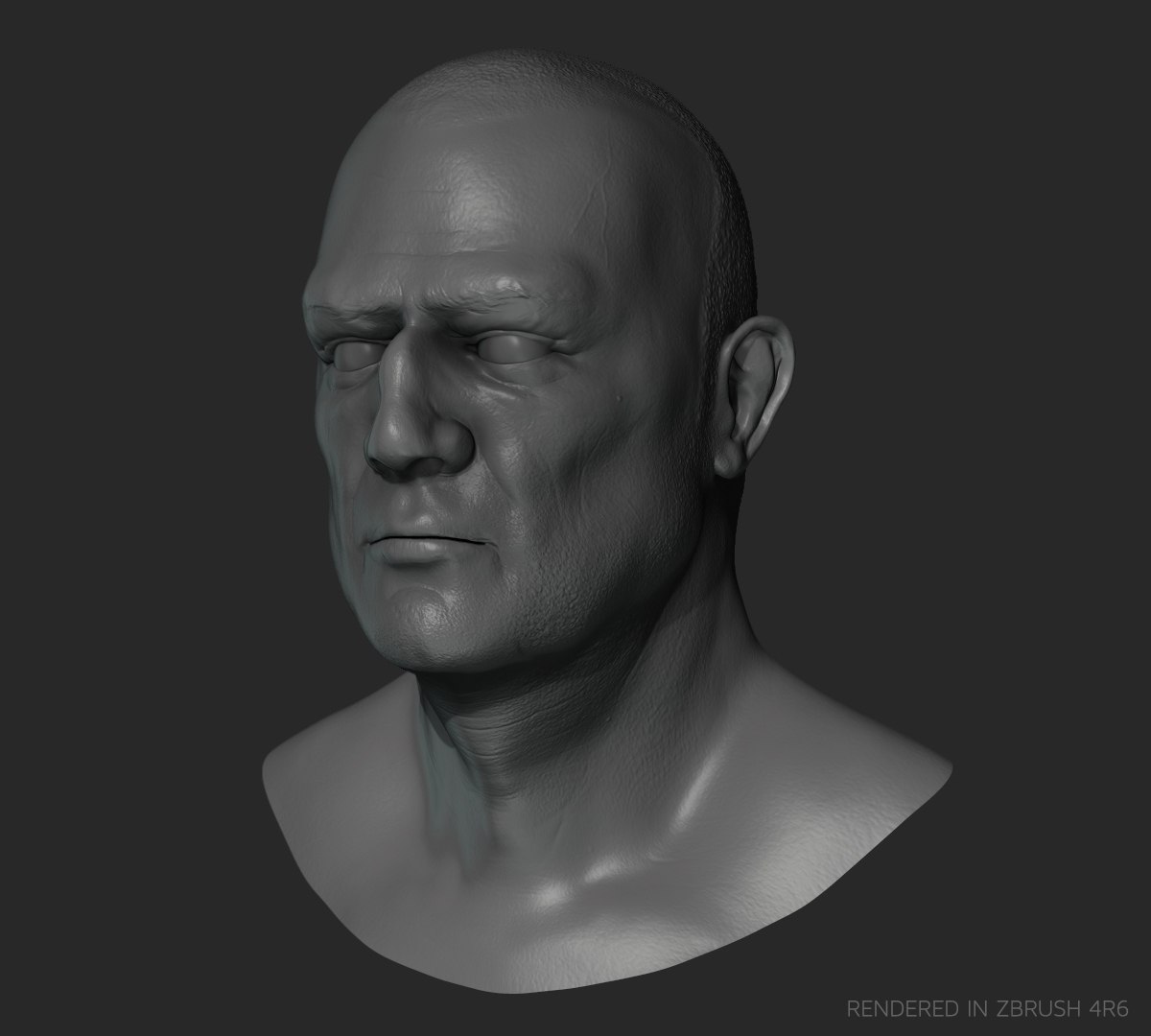 Fighter - Male Head Obj