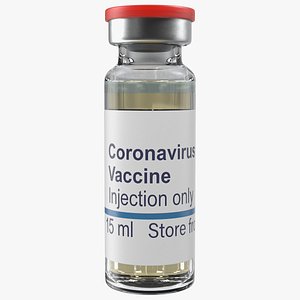 covid 19 vaccine vial 3D model
