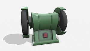 Cartoon Abrasive Stone Engine model