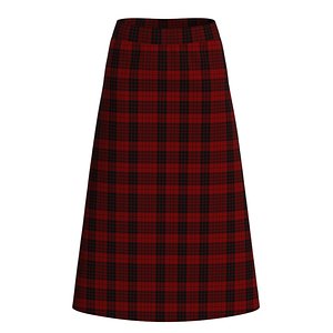 A-Line Skirt 3D Model