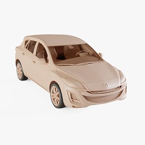 3D 2011 Mazda 3 hatchback model