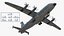 Medium Military Transport Aircraft Shaanxi Y 9 Rigged 3D model