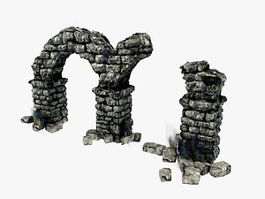 Columns with arch ruins