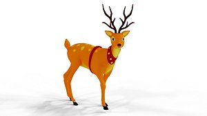 3D Rigged Cartoon Deer model