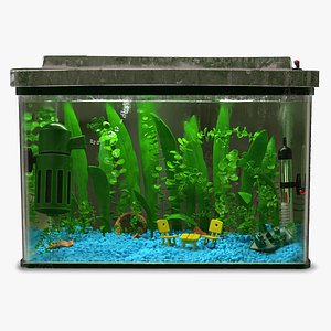 CARTOON AQUARiUM SET Rigged Rendered Animated