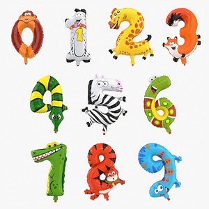 balloon numbers 3D