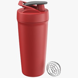Red Protein Shaker Bottle