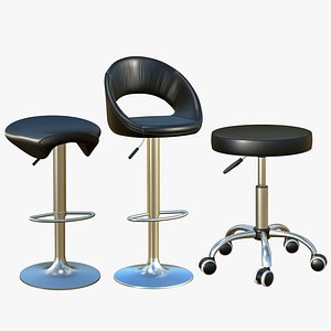 3D Bar Stool Chair V44 model