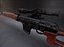 Драгунов AAA Game Ready PBR Низкополигональная 3D модель