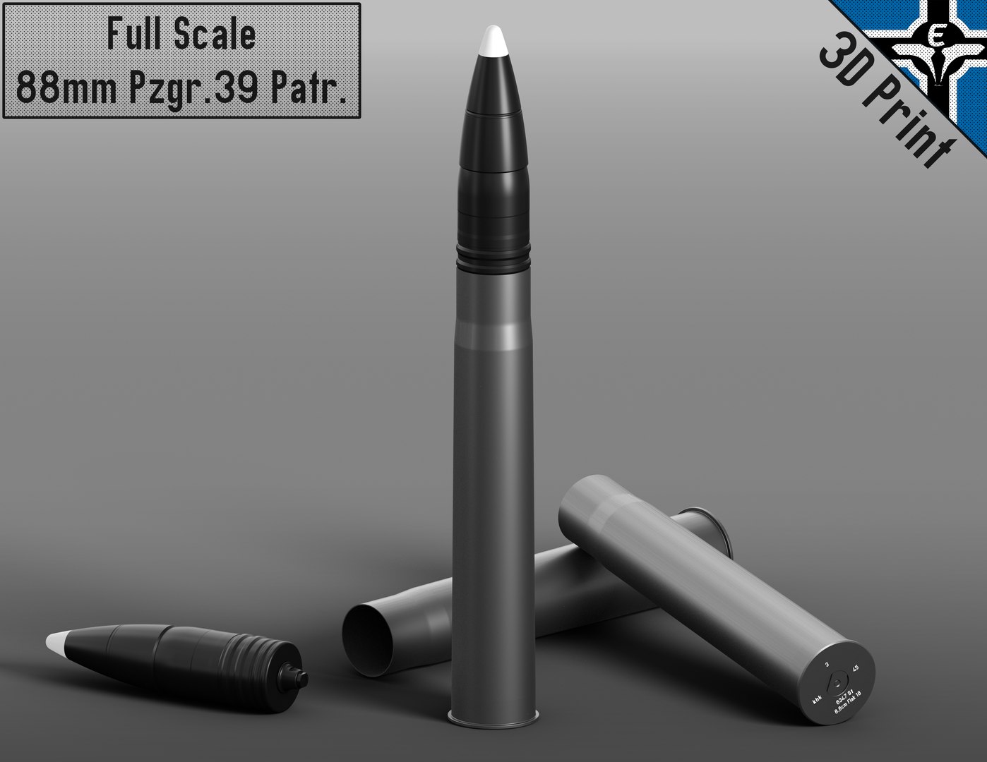 Printable 88mm pzgr 39 model - TurboSquid 1344200