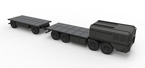 truck military trailer model
