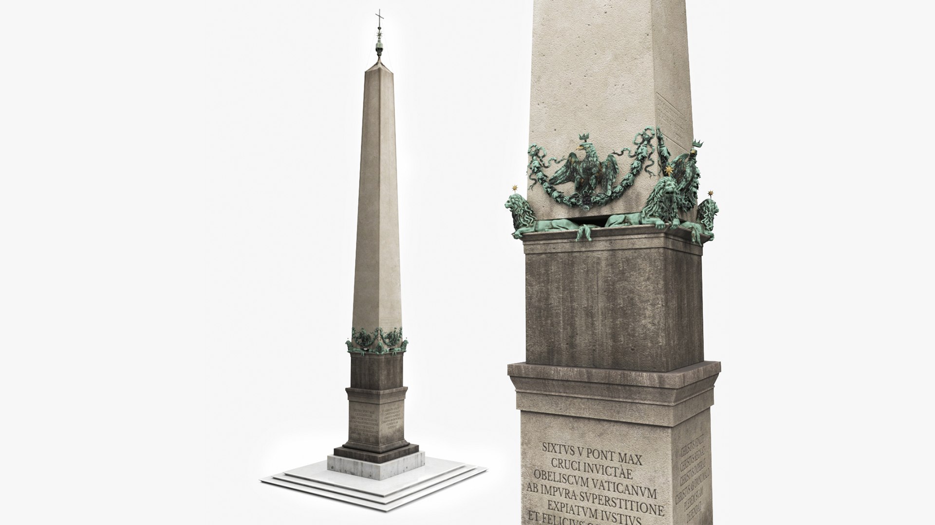 Vatican City Obelisk 3D model preview