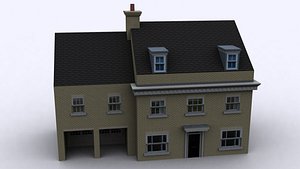 Modern Executive House Low Poly