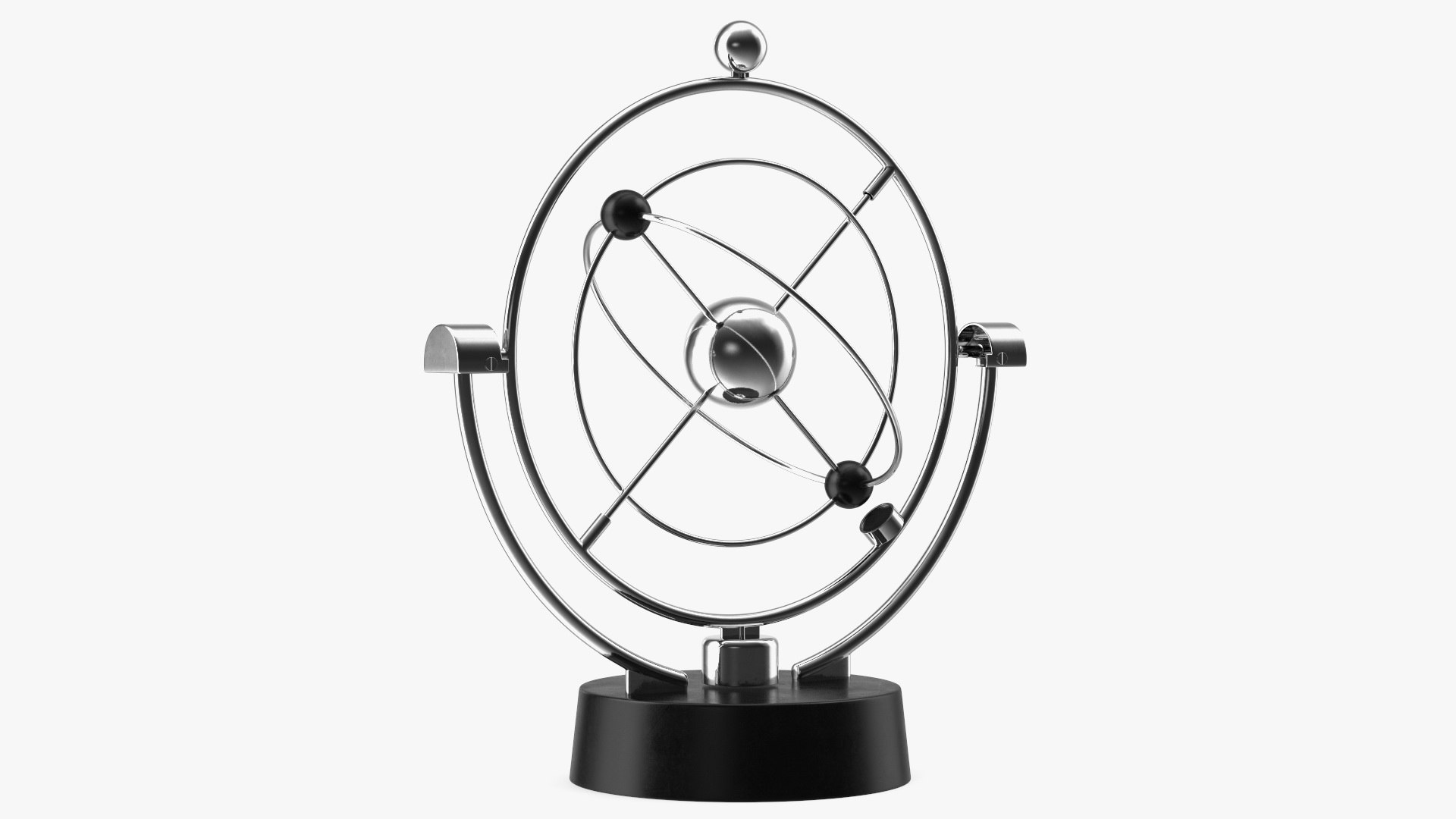 Orbital Newton Pendulum Model Rigged 3D model preview