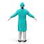 Male African American Surgeon 4 Rigged for Cinema 4D 3D Model