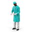 Male African American Surgeon 4 Rigged for Cinema 4D 3D Model