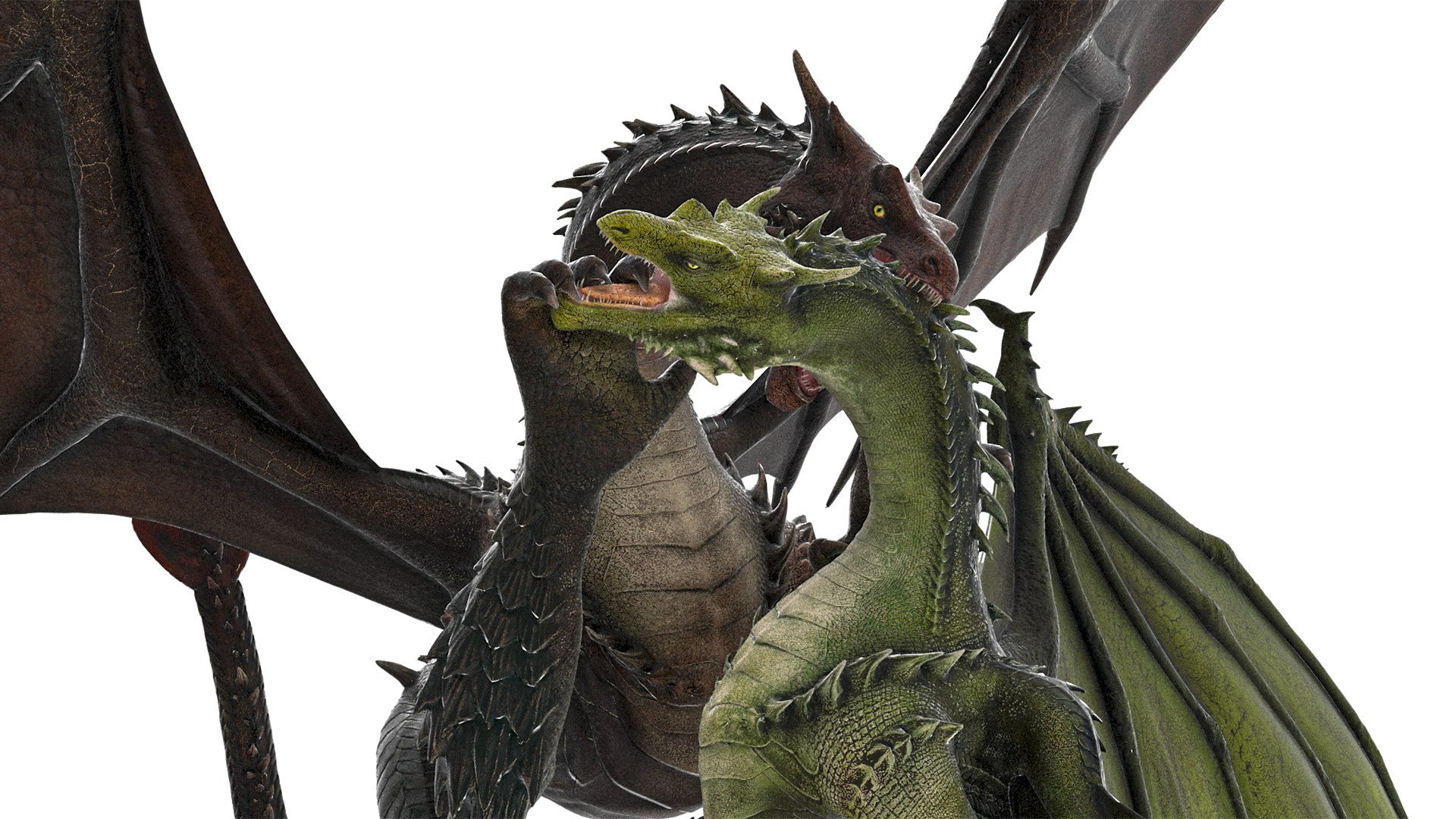 The Battle of Two Mythical Dragons 3D model preview