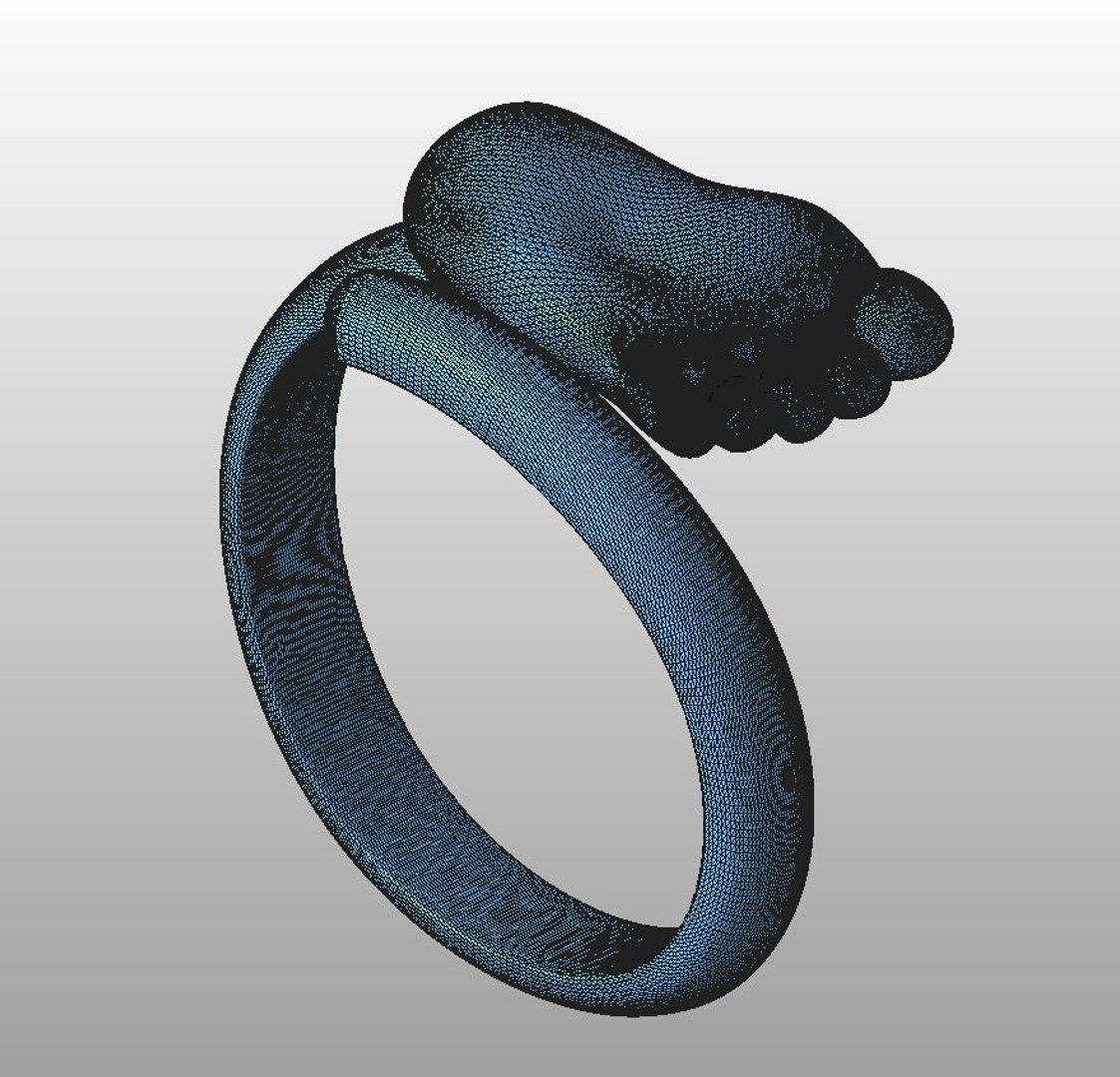 baby foot ring 3d 3ds