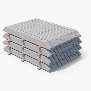 3D model Concrete Spur  Slabs Stack