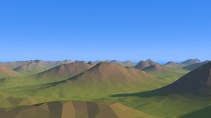 cartoon 1 landscape 3D model