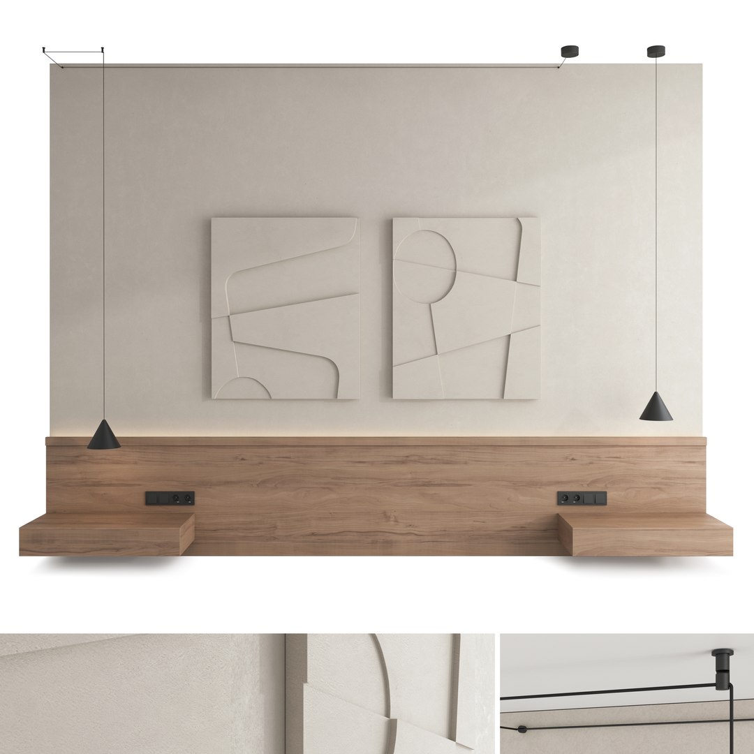 Decorative Wall Panel Set 115 3D Model - TurboSquid 2065109