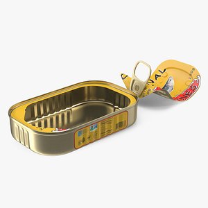 Open Pull Ring Sardine Can