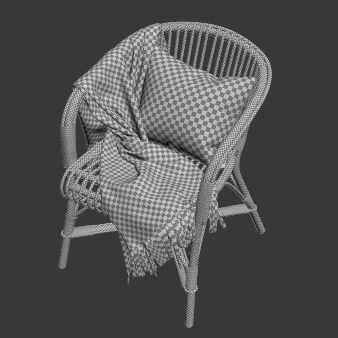 Salvador Chair Rattan 3d Model Turbosquid 1628440