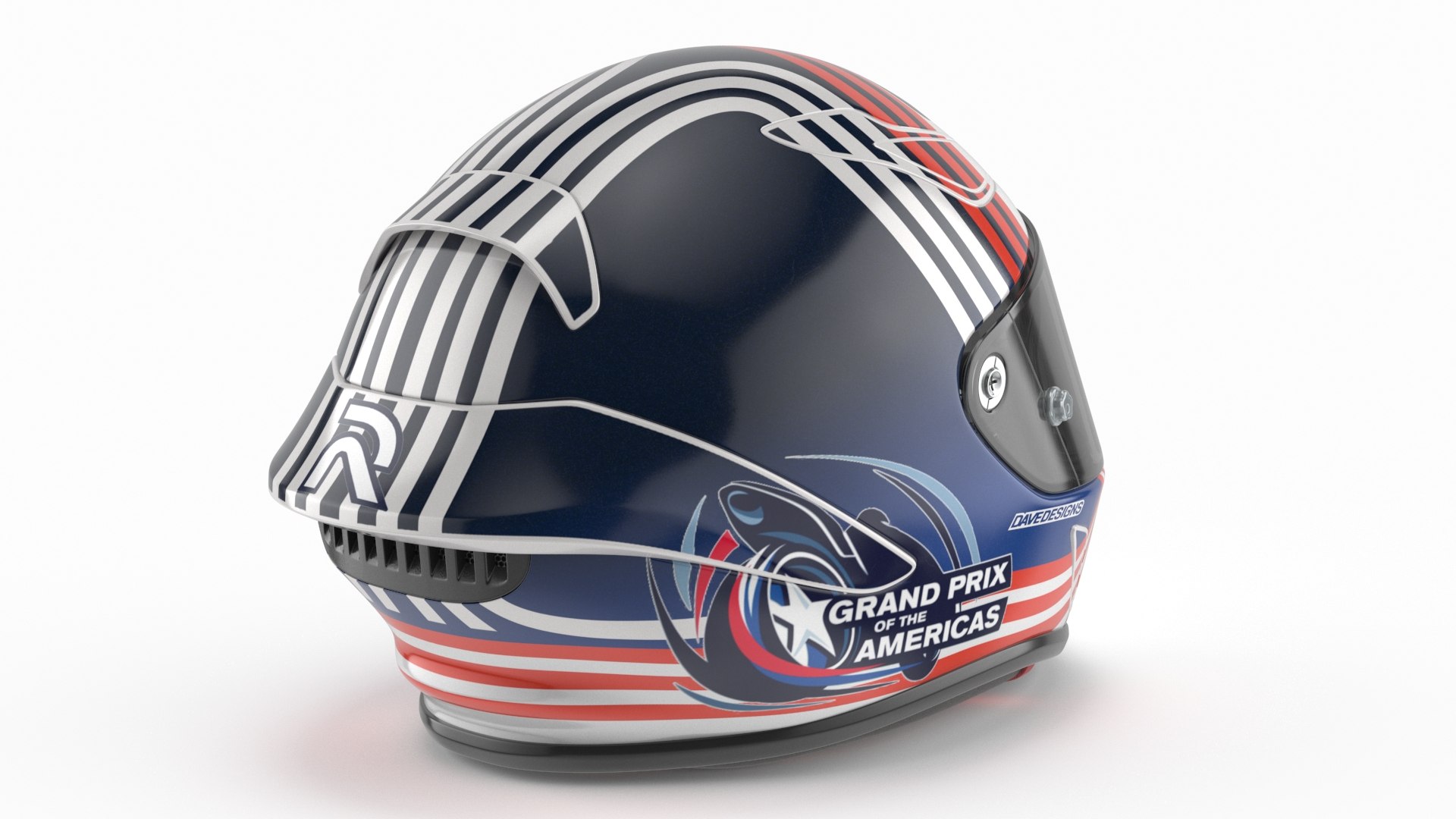 Aerodynamic Racing Helmet 3D Model - TurboSquid 2367853