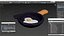 3D Cartoon Frying Pan with Egg and Spatula model