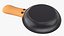 3D Cartoon Frying Pan with Egg and Spatula model