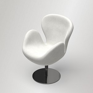 3D White Futuristic Chair - Swan Chair model